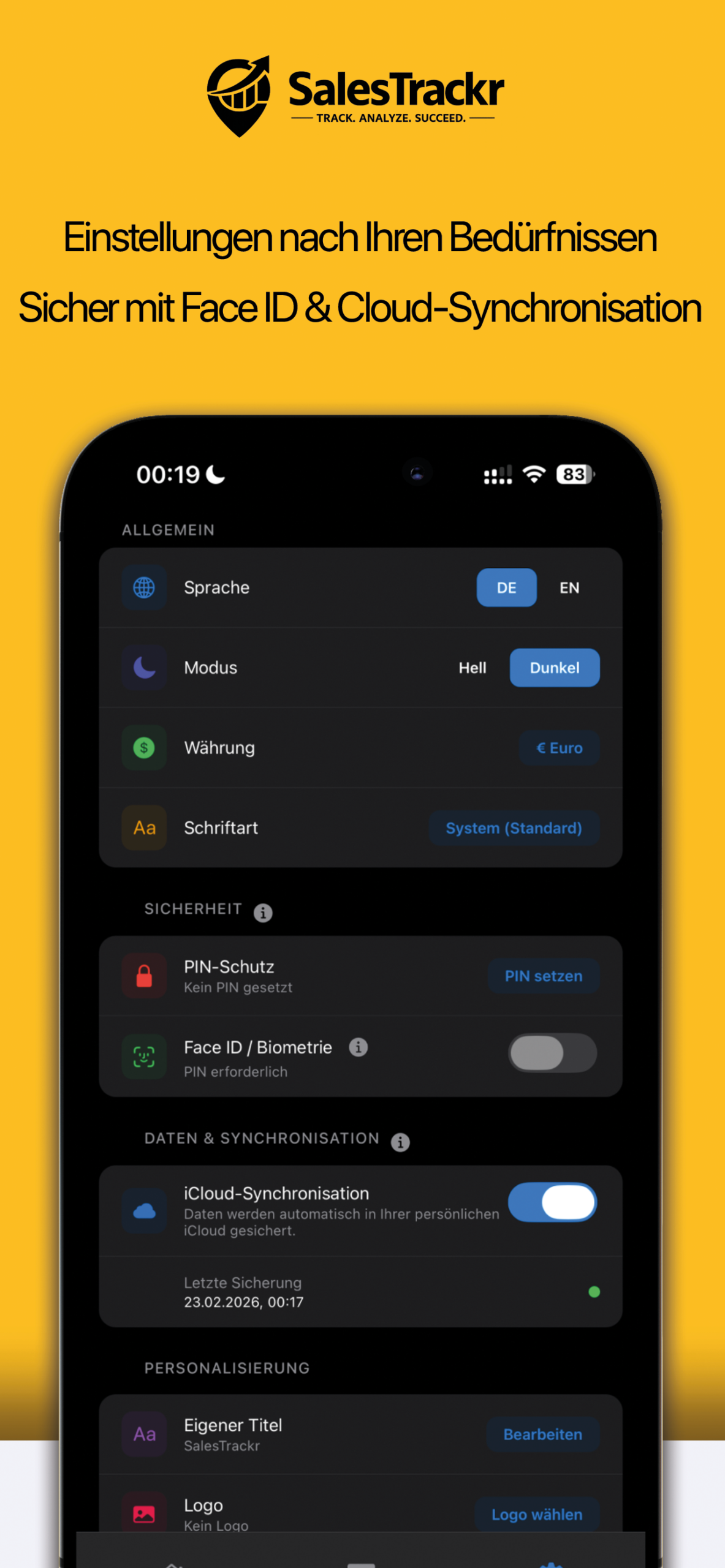 Darstellung und Workflow selbst steuern